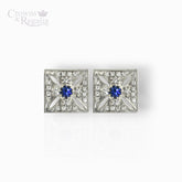 Imperial State Crown Cross - Stud Earrings